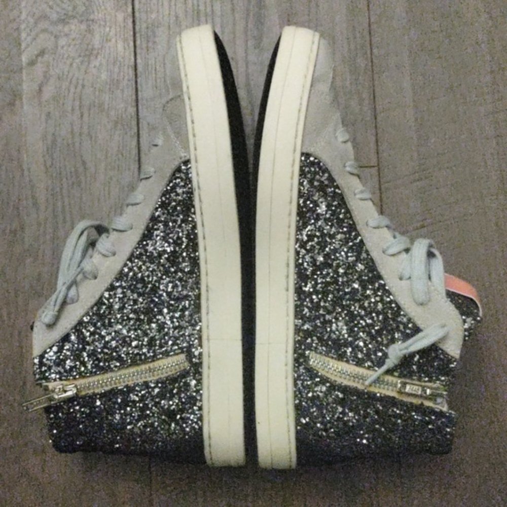 ❌ SOLD ❌ P448 Glitter High Top Sneakers / Mid Top Sneakers - Picture 10 of 14